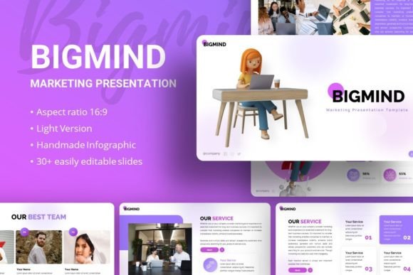 Bigmind Presentation Template: Versatility for Modern Communicators