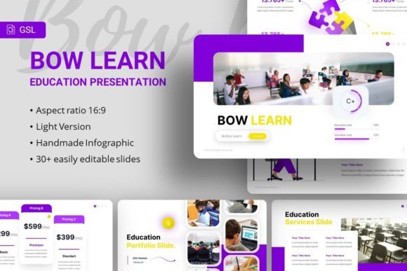 Bow Learn: Streamlining Your Educational Narratives with a Google Slides Template
