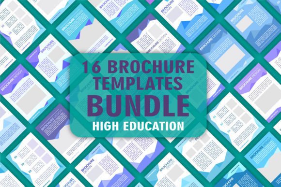 Navigating Your Next Project with the High Education Blank Brochure Design Set