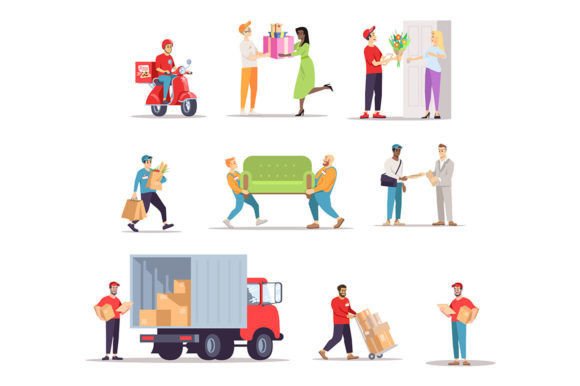 Strategically Using Courier Delivery Color Vector Characters to Enhance Visual Communication
