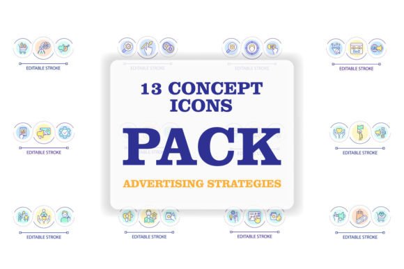 Visualizing the Marketing Journey with Advertising Strategy Loop Icons