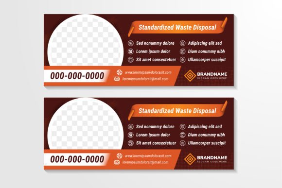 Waste Disposal Horizontal Banner: A Design Template for Modern Eco-Campaigns